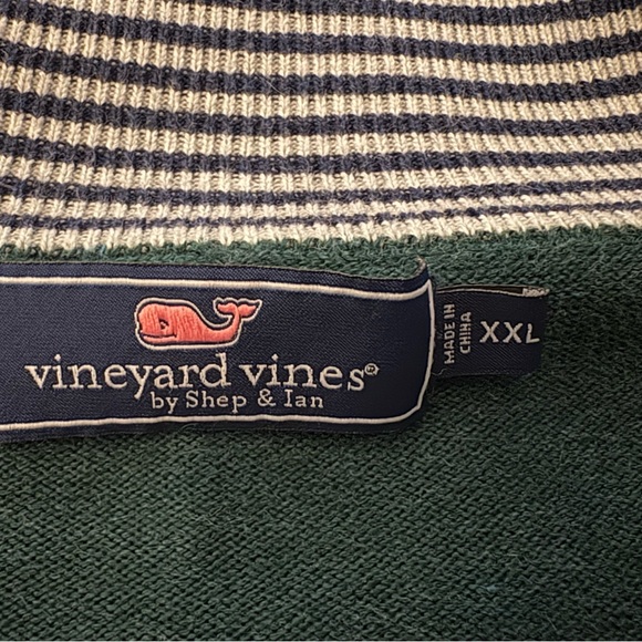 Vineyard Vines Forest Green Zip-Up Sweater - Picture 3 of 3